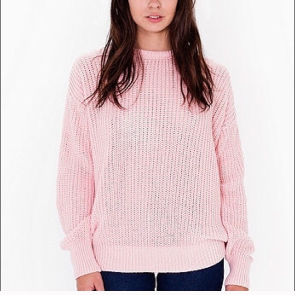 Pink American Apparel sweater